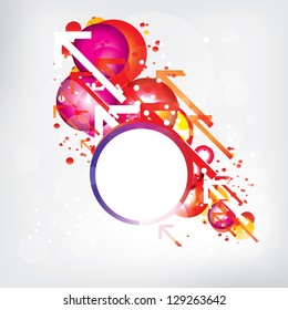 Abstract background with colored elements