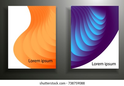 Abstract background with colored elements, layering 3d. set. eps10