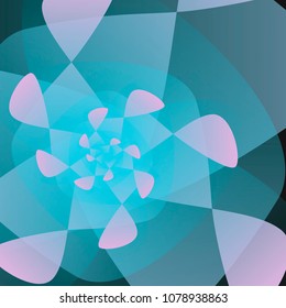 Abstract background with colored geometric shapes in emerald color