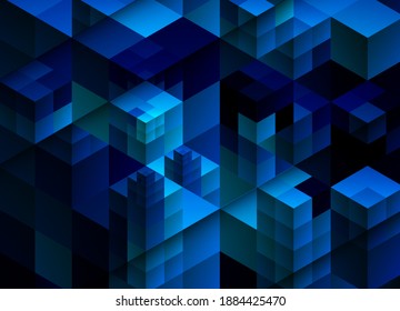 Fondo abstracto Formas geométricas coloreadas Ilustración abstracta de la ciudad