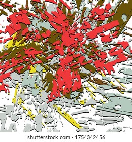 abstrakte hintergrundfarbene farbige farbige Grunge-Textur, chaotische Pinselstriche und Farbpinsel
