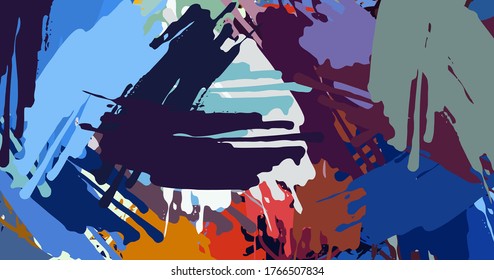 textura de color de fondo abstracto de color gris chaótico pinceladas y pinceles de pintura