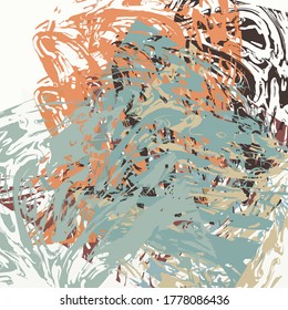 abstract background colored grunge texture chaotic brush strokes and paint brushes