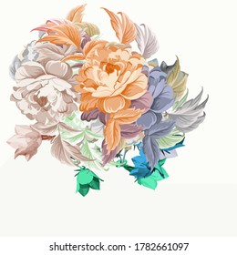 abstract background colored grunge texture chaotic brush strokes and paint brushes
