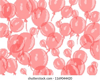 Abstract background. Colored Halftone Balloons