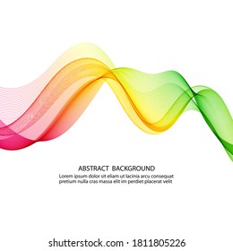 
Antecedentes abstractos de ondas suaves horizontales de color de humo. Elemento de diseño