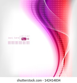 Abstract background with colored lines and waves