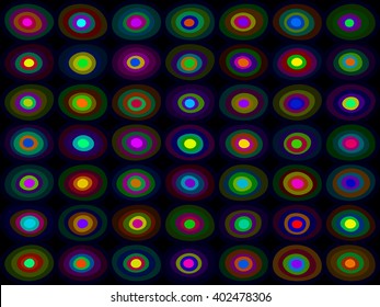 Abstract background with colored ovals