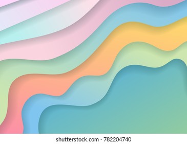 Abstract background with colored paper cut design. Universal layout for any business or other projects. Vector illustration.