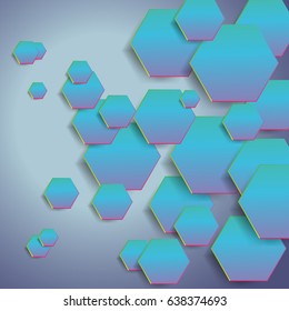 Abstract background with colored polygons