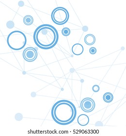 
Abstract background of colored rings. Vector graphics