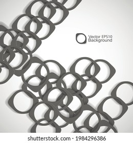 Abstract background of colored rounded bulk items