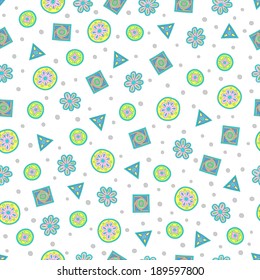 Abstract background of colored shapes (seamless texture)
