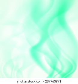 Abstract background of colored smoke in turquoise colors
