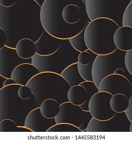 Abstract background. Colored spheres with a gradient and a luminous halo. Vector illustration