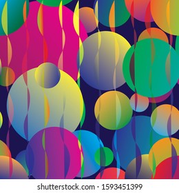 Abstract background. Colored spheres with a gradient. Vector illustration