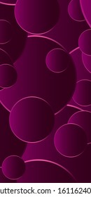 Abstract background. Colored spheres with a gradient and a luminous halo. Modern screen vector design for mobile app