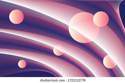 Abstract background. Colored spheres with a gradient. Vector illustration