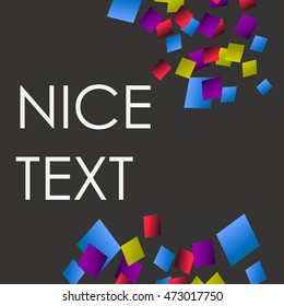 Abstract background with colored squares