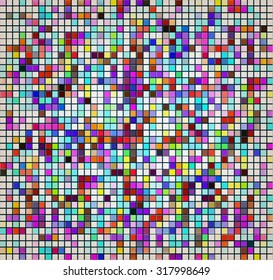 Abstract background with colored squares. Vector texture