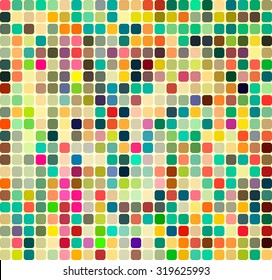 Abstract background with colored squares. Vector texture