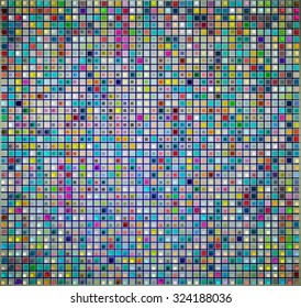 Abstract background with colored squares. Vector texture