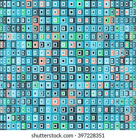 Abstract background with colored squares. Vector texture.