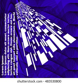 Abstract background with colored squares. Abstract wave. Vector illustration.