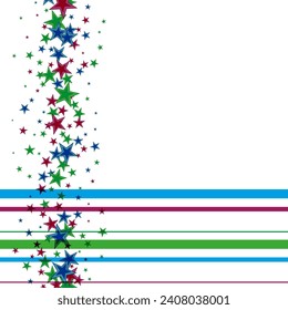 Abstract background with colored stars and straight lines, background design for your text