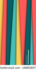 Abstract background with colored stripes, minimal design wallpaper. Vector illustration.