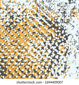 Abstract background of colored texture of chaotic brush strokes and stains of paint.
