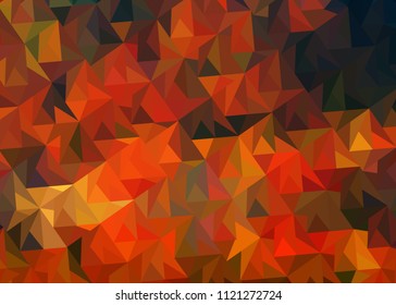 Abstract background with colored triangles autumn leaves fall 