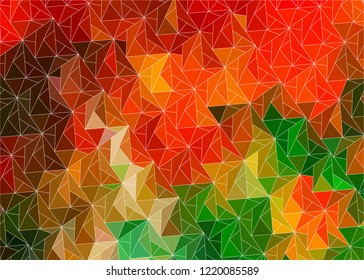 Abstract background with colored triangles autumn leaves fall