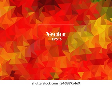 Abstract background with colored triangles autumn leaves fall Abstract background autumn leaves fall. red leaves are digital abstract vector image stylized from triangles