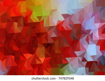 Abstract background with colored triangles of a fallen leaf / Abstract fountain of a leaf