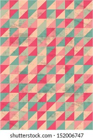 abstract background of colored triangles with grunge effect