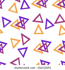 Abstract background of colored triangles. Seamless.