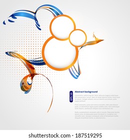 Abstract background with colored waves and and place for text