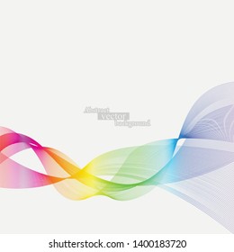 Abstract background with colored wavy lines
