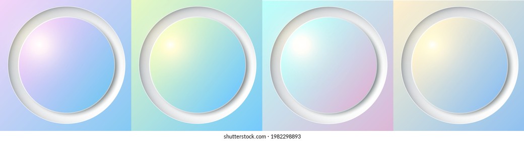 Abstract background with colorful 3D plastic buttons, vector illustration.