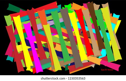 Abstract background with colorful 3D shapes.