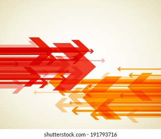 Abstract background with colorful arrows. 