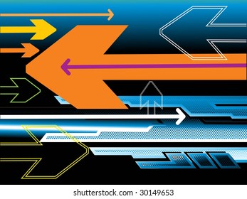 abstract background with colorful arrows