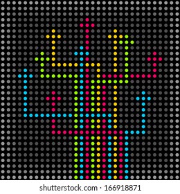 Abstract background with colorful arrows. Vector illustration.