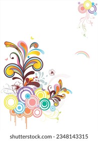 abstract background with colorful artwork
