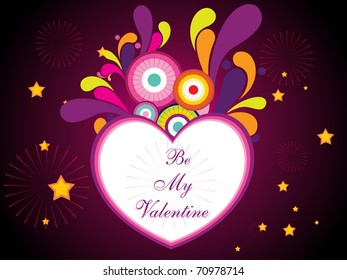 abstract background with colorful artwork, heart