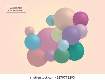 abstract background with colorful balloons