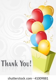 abstract background with colorful balloons in bag