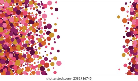 Abstract background with colorful balls in different sizes. Colorful random flying balls. Horizontal background. space for text. Vector illustration