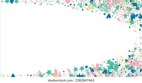 Abstract background with colorful balls in different sizes. Colorful random flying balls. Horizontal background. space for text. Vector illustration